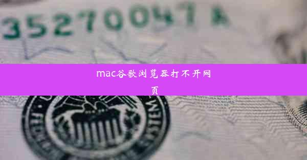 mac谷歌浏览器打不开网页