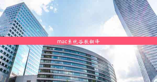 mac系统谷歌翻译