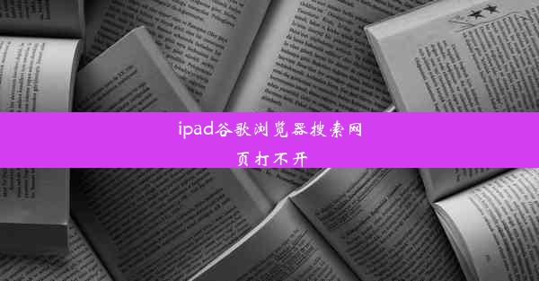 ipad谷歌浏览器搜索网页打不开