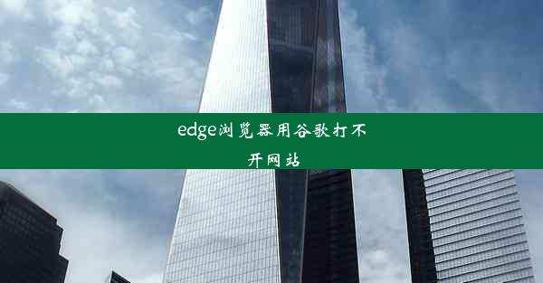 edge浏览器用谷歌打不开网站