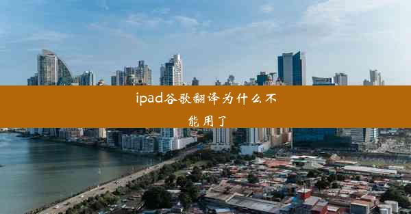 ipad谷歌翻译为什么不能用了