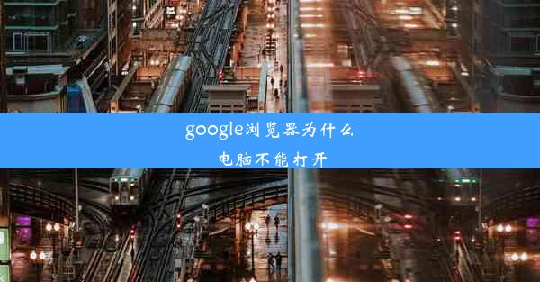 google浏览器为什么电脑不能打开