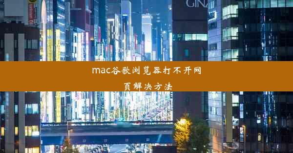 mac谷歌浏览器打不开网页解决方法