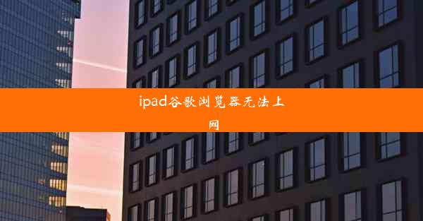 ipad谷歌浏览器无法上网