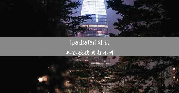 ipadsafari浏览器谷歌搜索打不开