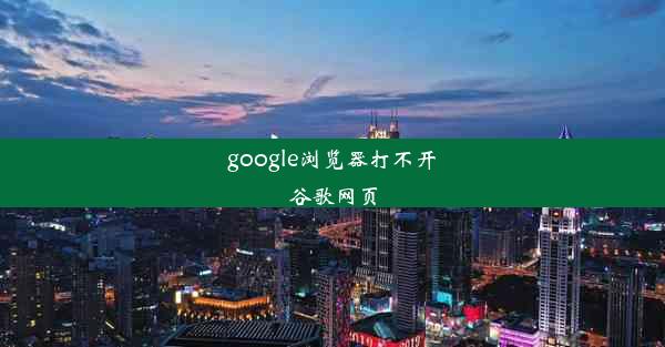 google浏览器打不开谷歌网页