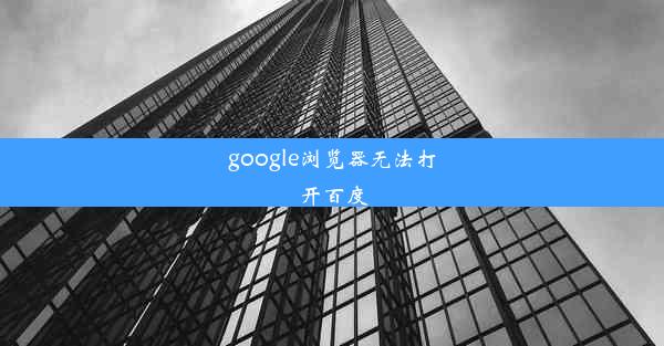 google浏览器无法打开百度