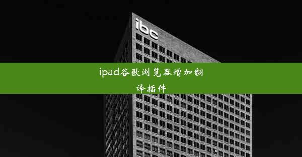 ipad谷歌浏览器增加翻译插件