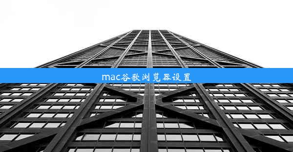 mac谷歌浏览器设置