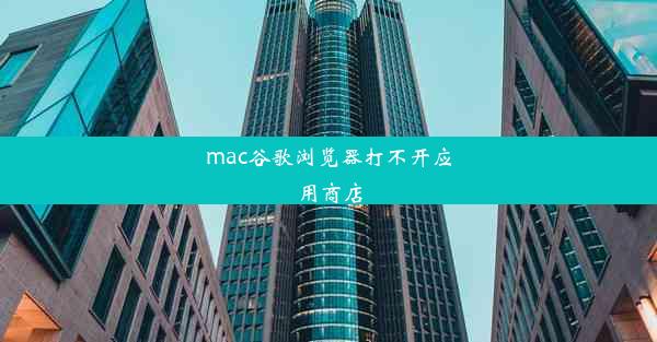 mac谷歌浏览器打不开应用商店