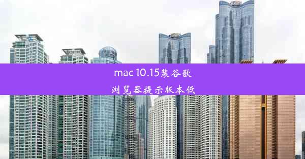 mac 10.15装谷歌浏览器提示版本低