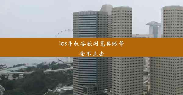 ios手机谷歌浏览器账号登不上去