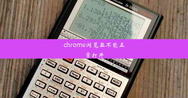 chrome浏览器不能正常打开