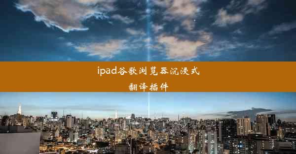 ipad谷歌浏览器沉浸式翻译插件