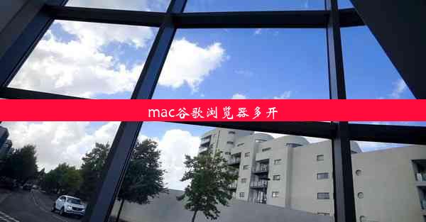 mac谷歌浏览器多开