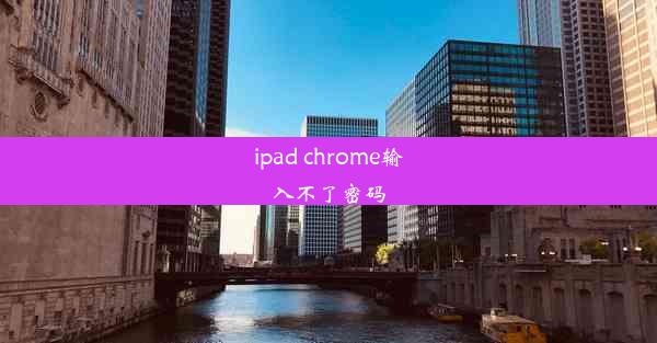 ipad chrome输入不了密码