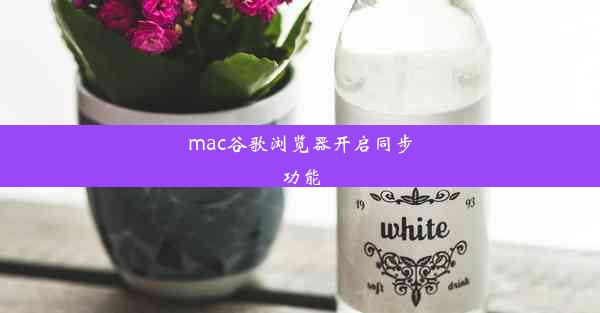 mac谷歌浏览器开启同步功能