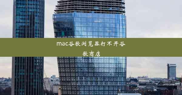 mac谷歌浏览器打不开谷歌商店