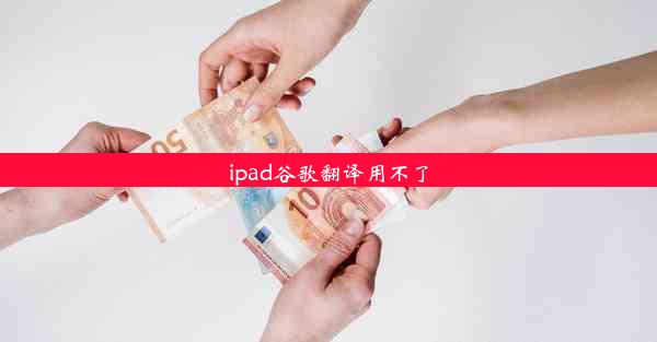 ipad谷歌翻译用不了