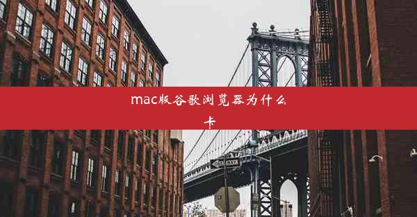 mac版谷歌浏览器为什么卡