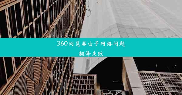 360浏览器由于网络问题翻译失败