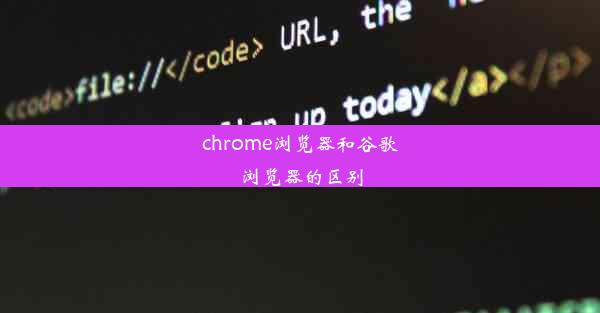 chrome浏览器和谷歌浏览器的区别