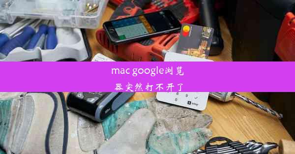 mac google浏览器突然打不开了