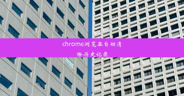 chrome浏览器自动清除历史记录