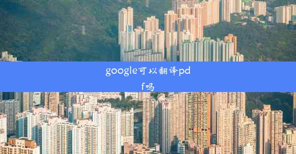 google可以翻译pdf吗