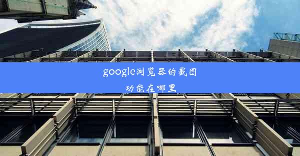 google浏览器的截图功能在哪里