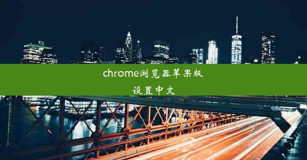 chrome浏览器苹果版设置中文