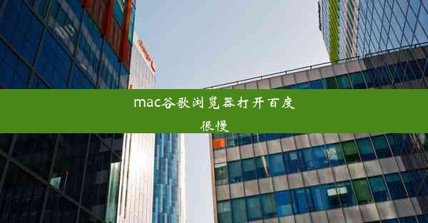 mac谷歌浏览器打开百度很慢