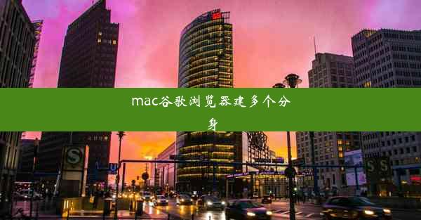 mac谷歌浏览器建多个分身