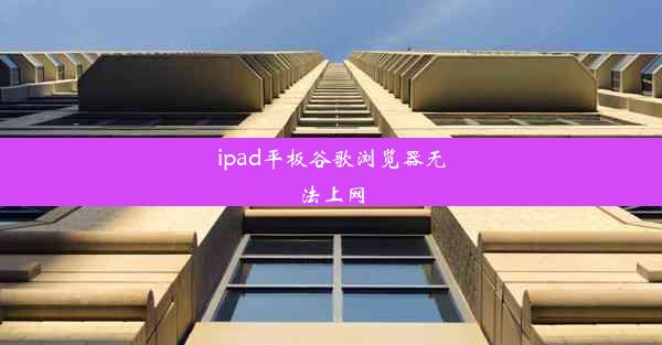 ipad平板谷歌浏览器无法上网