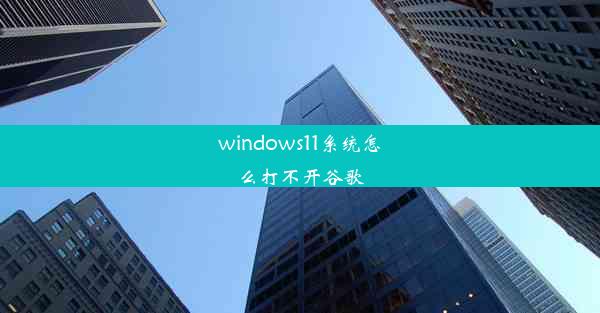 windows11系统怎么打不开谷歌