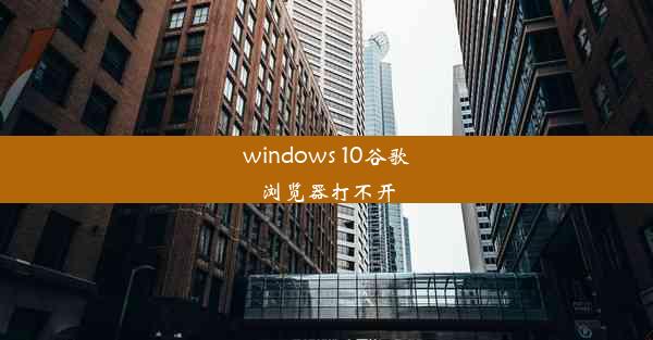 windows 10谷歌浏览器打不开