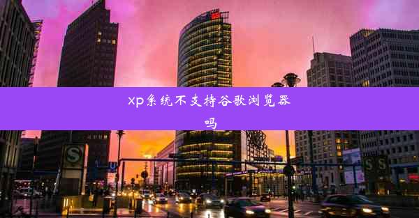 xp系统不支持谷歌浏览器吗