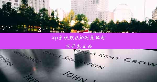 xp系统默认ie浏览器打不开怎么办