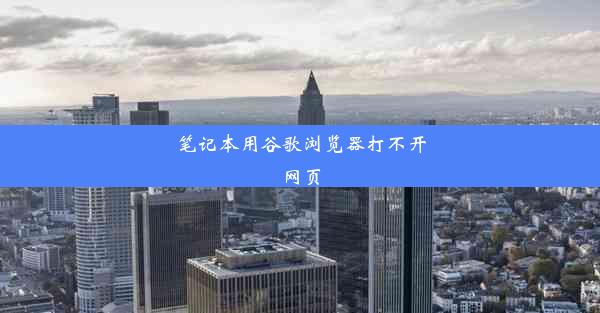 笔记本用谷歌浏览器打不开网页