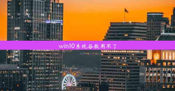 win10系统谷歌用不了