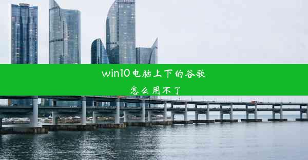 win10电脑上下的谷歌怎么用不了