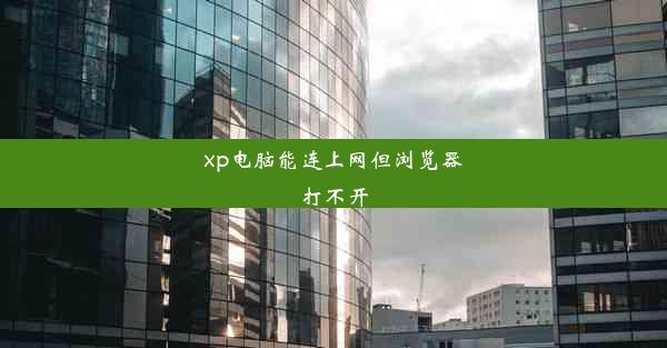 xp电脑能连上网但浏览器打不开